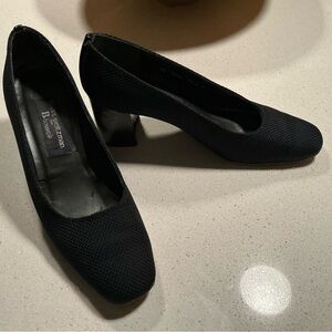 Stuart Weitzman dark blue Textured fabric  Heels